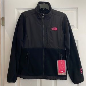 NWT The North Face Women’s Small Black Denali Jacket Pink Ribbon Breast Cancer